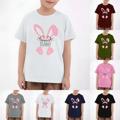 Ostern Kinder Hals Kurzarm Print Top