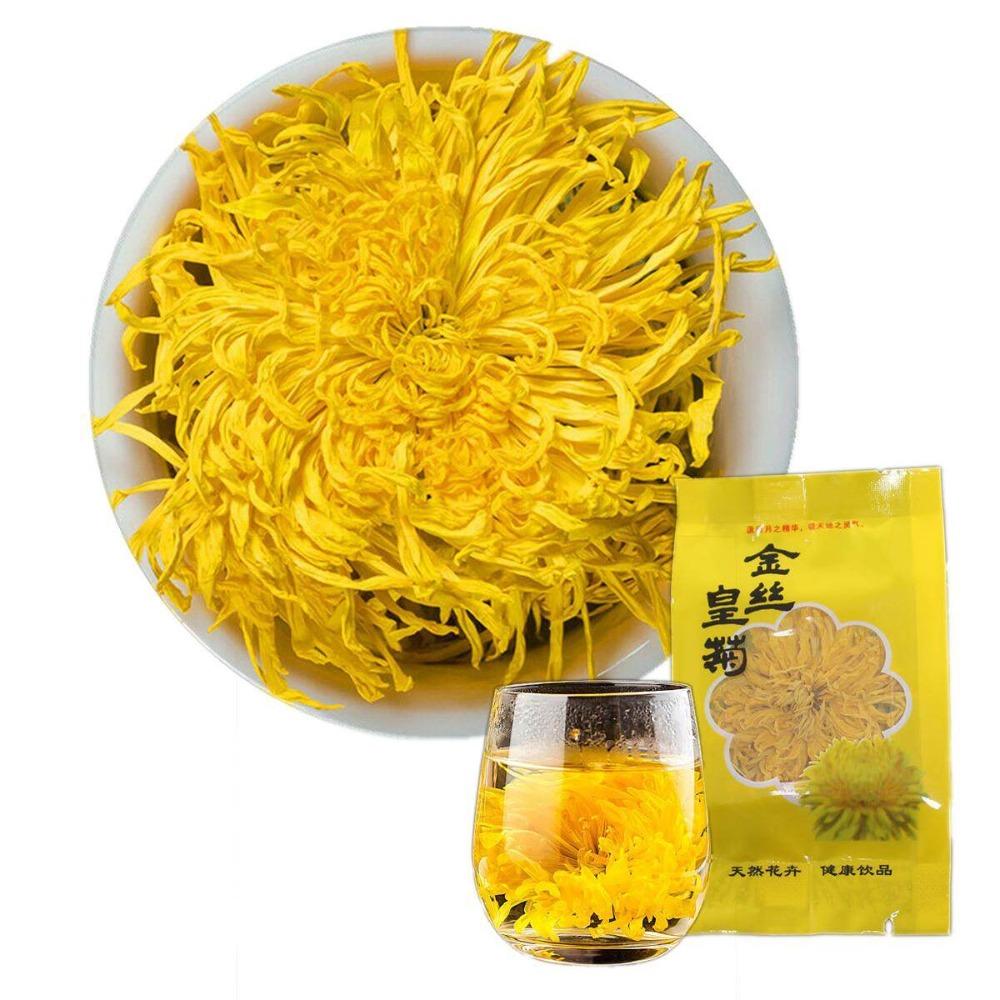 Organic Yellow Chrysanthemum Tea Big Blooming Flower Dry Herbal Health Drink