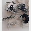 High-end Silver Ball Chain Bow Hair Clip Set
