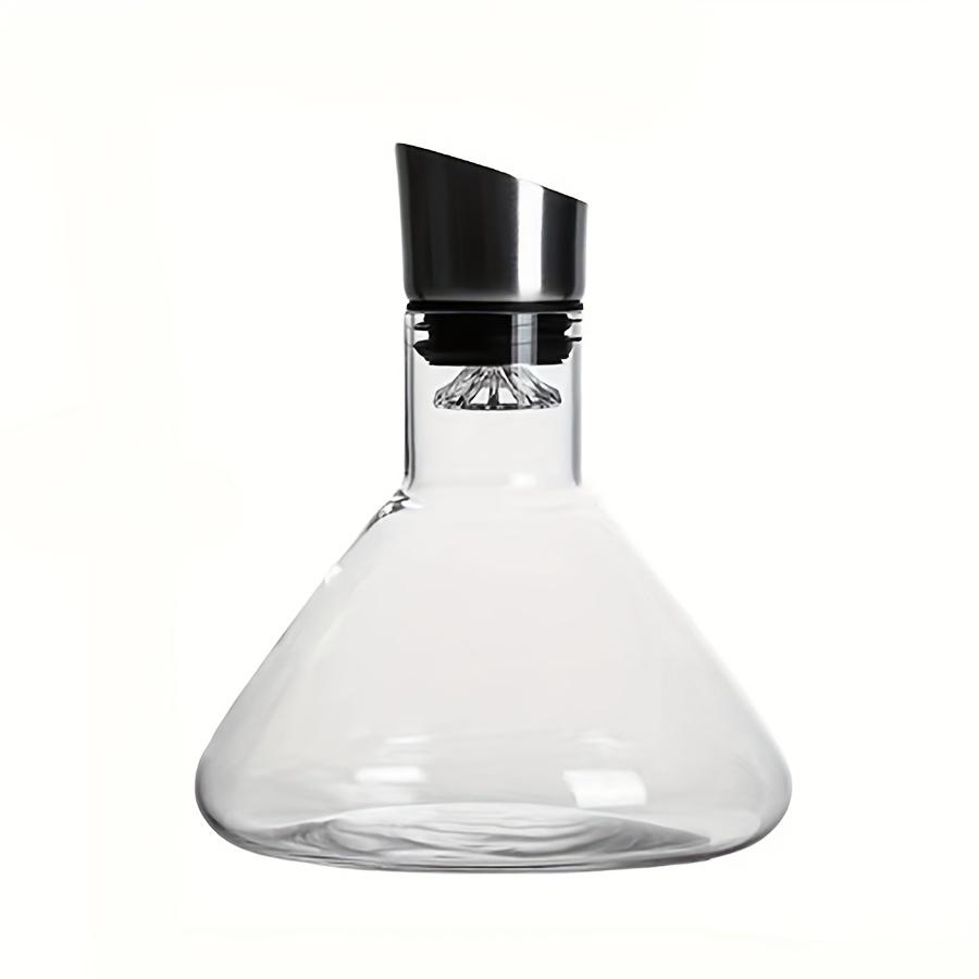 1pc European-Style Creative Crystal Glass Decanter with Dual 304 Stainless Steel Pourers and 12-Hole Spigot, Weddings & Anniversaries – 1500ml/50o