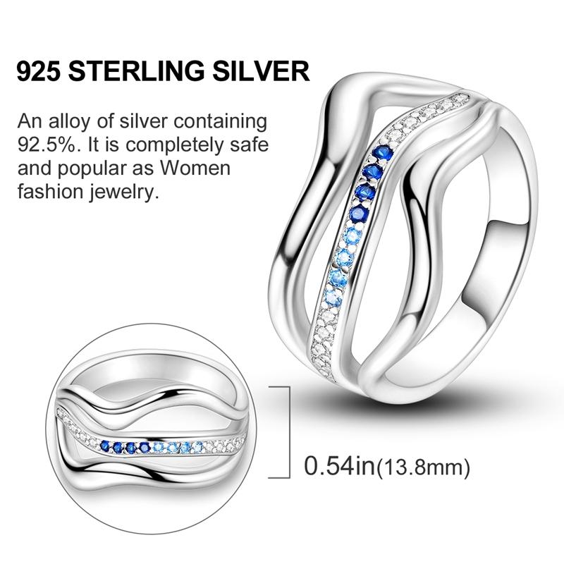 New 925 Silver Rings Zircon Sparkling CZ Rings Rings For Women Original Wedding Fine Jewelry Accessories Gifts