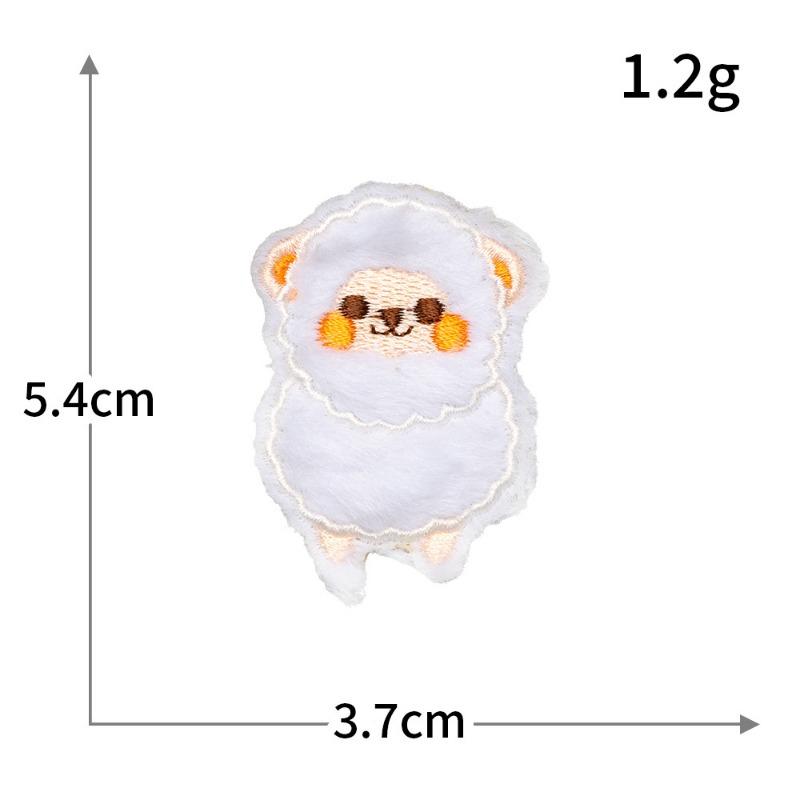 

Мультяшная плюшевая вышивка, тканевая наклейка, машинная вышивка, глажка, заплатка для ремонта дыр на одежде 5pcs белый