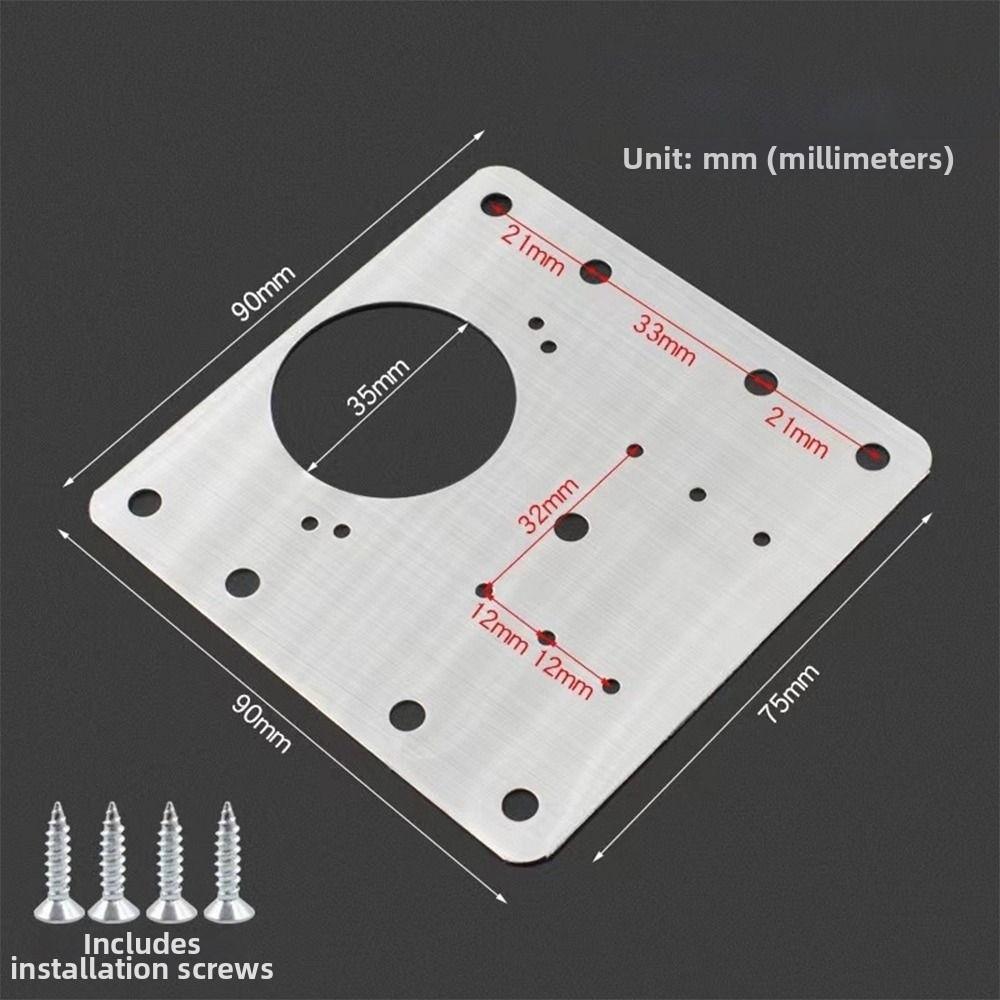 Thickened Cabinet Door Hinge Installation Plate Cupboard Door Hinge Mounting Plate Household Tools