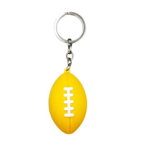 Mini Keychain Pendant Simulation Realistic Rugby Decor Decorative Anti-fall Ornamental Rugby Key Ring Pendant Outdoor Supply