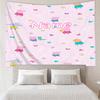 Custom Name Peppa Pig Print Tapestry, Backdrop, Easy Setup, Ideal for Bedroom, Office & Living Room, with Aesthetic Wall Hanging Decor.