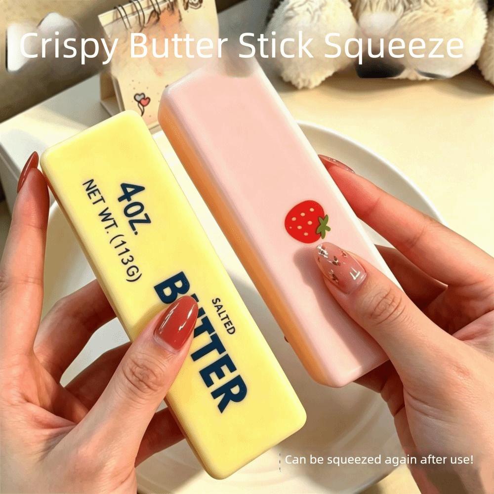 Wax Coating Butter Stick Squishy Sound Crispy Butter Bar Toy Crunchy Butter Stick Adult Kids