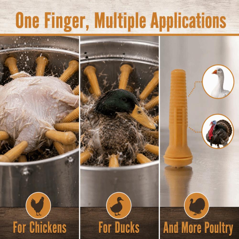 20pcs Rubber Chicken Plucker Finger Yellow Plucker Machine Accessories Poultry Processing
