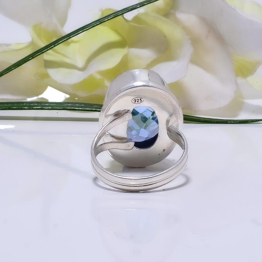Tanzanite Gemstone 925 Sterling Silver Ring V8486, Vivid Blue Ring, Oval Ring, Valentin's Day Gift, Gift For Her, Birthday Gift, Handmade Jewelry, Sil