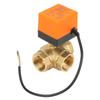 DN32 G1 1 4 Brass 3 Way Motorized Ball Electrical Valve for Air Conditioner DC24V