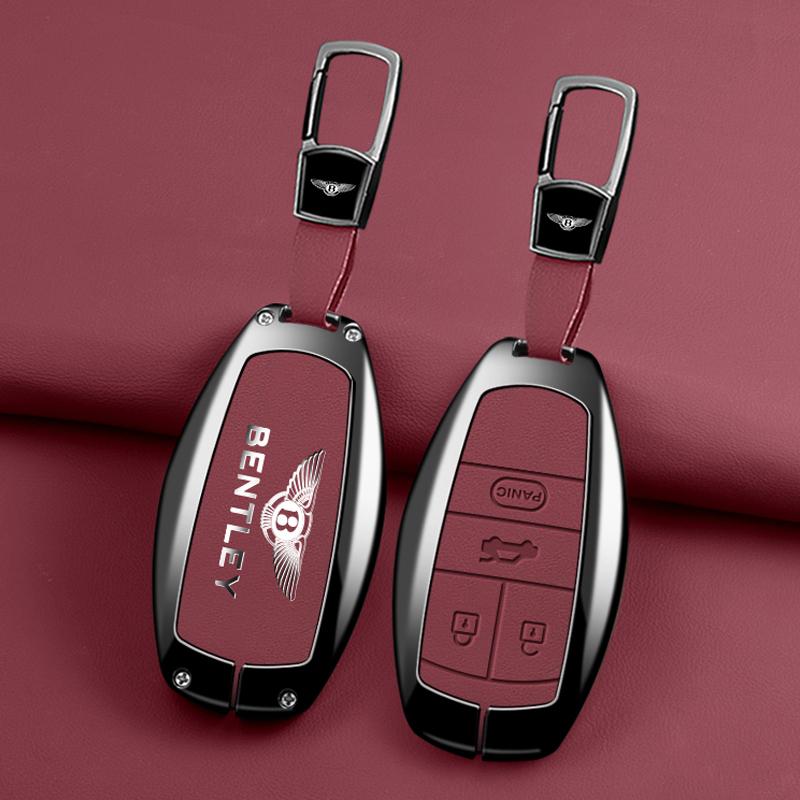 For Bentley Bentayga 2017-2021 2AHMV-YK1 Zinc Alloy Car Smart Remote Key Case Cover Full Protector Shell Keychain Auto Accessory CL0