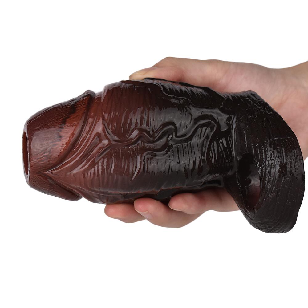 Realistic Silicone Penis Sleeve Extender Condom Cock Enlarger Strap On Adult Dildo Sex Toy