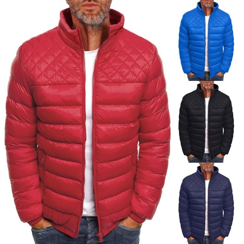 2026 Pánské zimní bavlněné prošívané bundy Silný teplý kabát Módní zip Studená halenka Ležérní Sportovní Streetwear Pánské svrchní oblečení