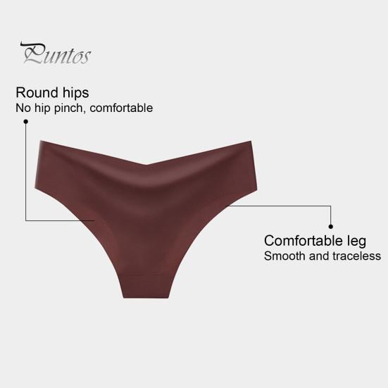 Dame truser Sømløs Middels Høyde Is Silke God Pusteevne Ensfarget Slim Fit Tynn Hurtigtørkende Casual Sport Undertøy Dame Briefs
