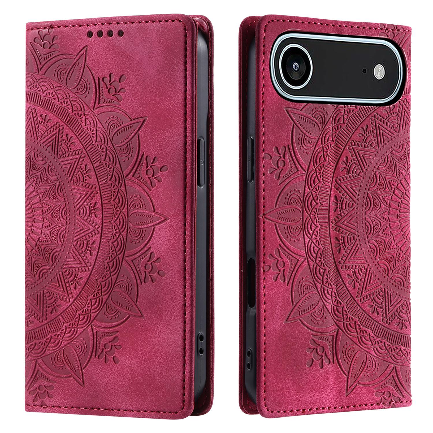 

For iPhone Air Case Magnetic Closing Leather Phone Cover Pattern Imprinted F