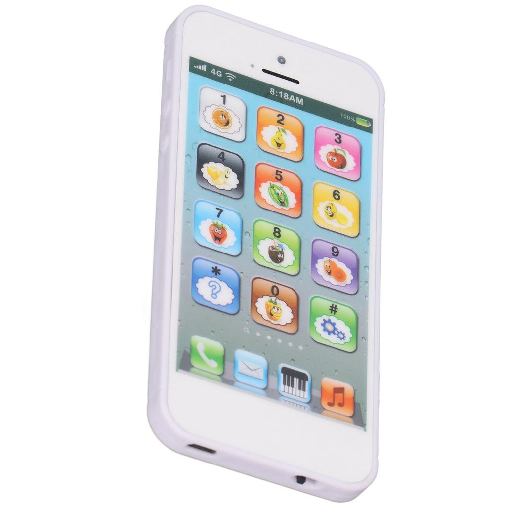 Telefon Lernmaschine Wiederaufladbar Frühe Bildung Simulation USB Lernen Spielen Handy Weiß