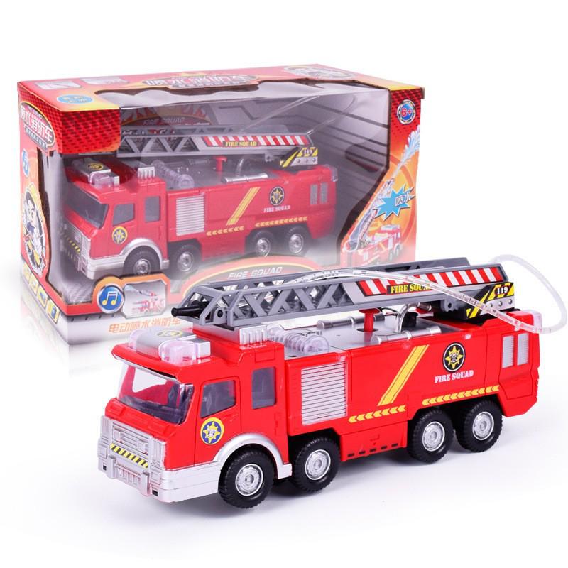 

Electric Fire Truck Toy for Kids with Water Spray, Sound, and Light Effects