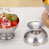 1set Multi-functional Ice Cream Round Cup Stainless Steel Salad Cup Stainless Steel Ice Cream Cup Milk Shake Dessert Snack Cup