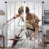 Modern Living Room Curtains 2 Pieces Attack On Titan Blackout Curtain Blinds Partition Anti-mosquito Curtains for Camera Shades