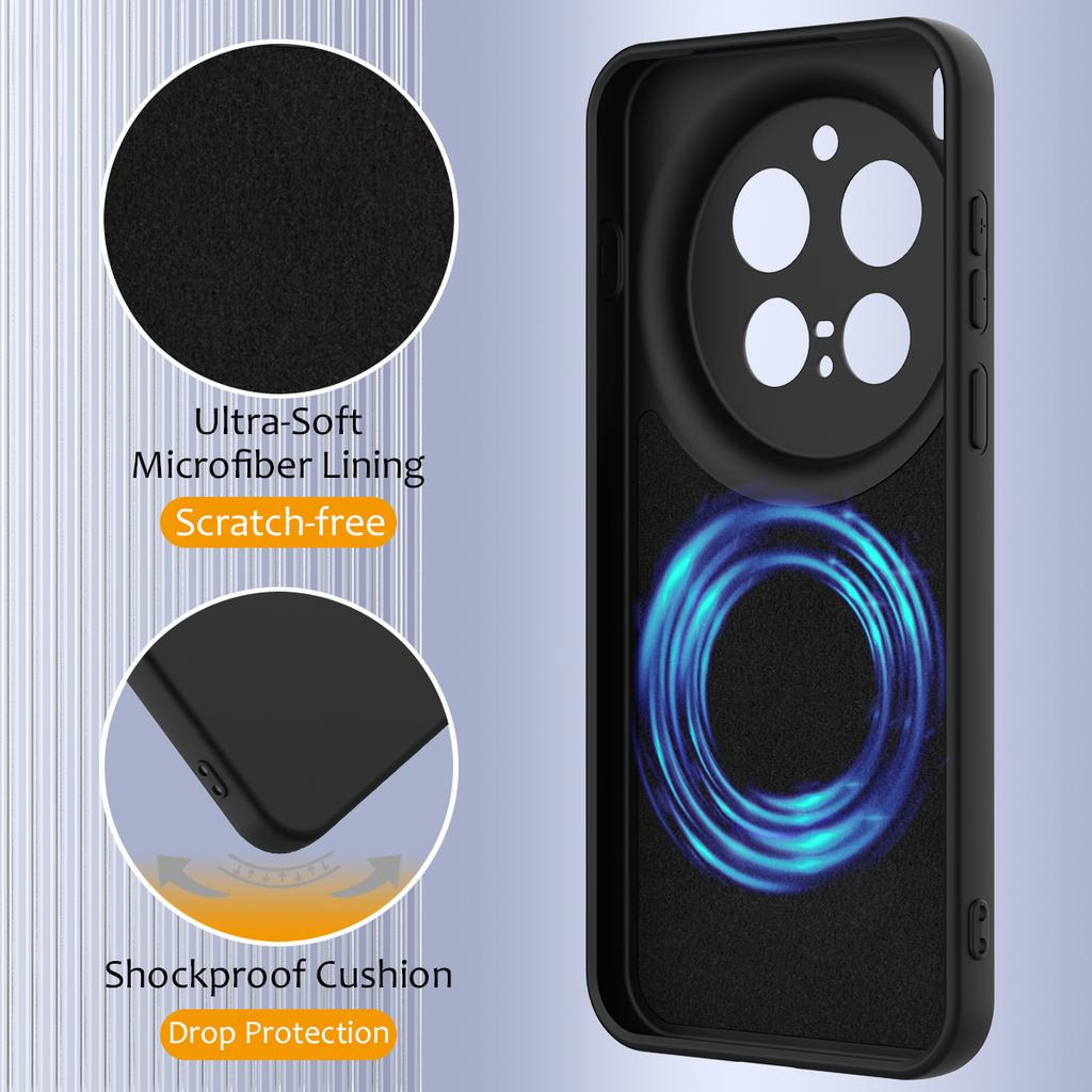 Für vivo X300 Pro 5G Magnetische Hülle Anti-Drop Flüssigsilikon Handyhülle mit Lanyard