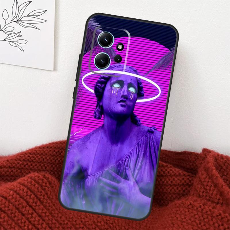 Great Wave Retro Cyber Statue Case For Xiaomi Redmi Note 14 13 10 11 12 15 Pro Plus Cover For Redmi 15 14C 12C 10C 13C 15C