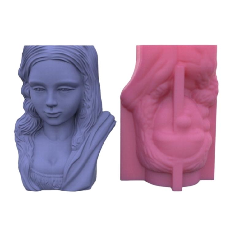 Girl Shape Silicone Flowerpot Molds for Succulent Planters Flowerpot Pen Holder 1