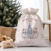 30x40cm Personalized Christmas Sack Snowman custom name Christmas Gift Bag Eve Box Holiday Gift Bag Kids Stocking decoration