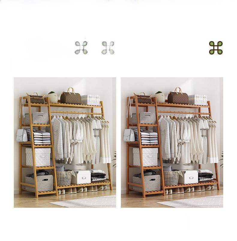 Freestanding Solid Wood Clothes Rack and Hanger