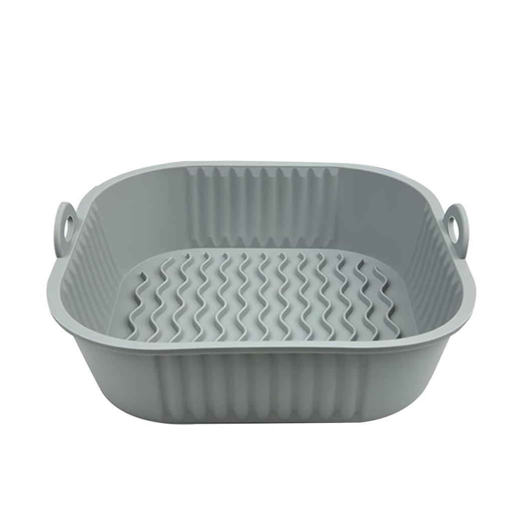 2 Pieces Reusable Air Fryer Pad Pot Liners Square Silicone Air Fryer Basket Air Fryer Bowl Silicone Material for Cooking