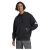 Essentials Loose Fit 3 Bar Logo Hoodie Cotton Blend Black