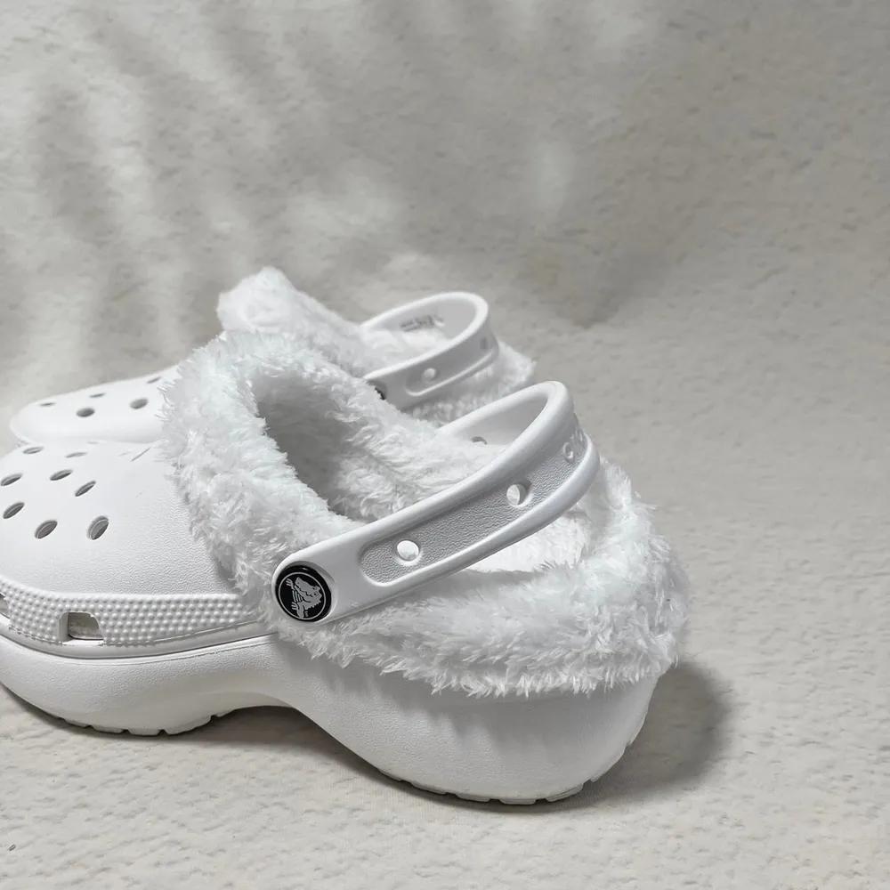 Crocs Compatible Detachable Fur Lined Clogs Pearl Thermal Protection