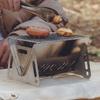 Stainless Steel BBQ Grill Rack Portable Grill Burn-er Stand Compact Folding Barbecue Grill  Picnic