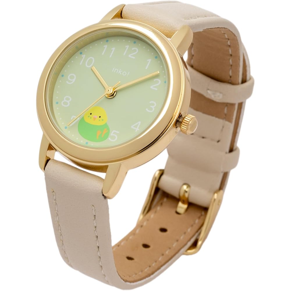 Fieldwork Analog Women s Watch Ivory Animal Design Leather Strap Parrot JN035-1