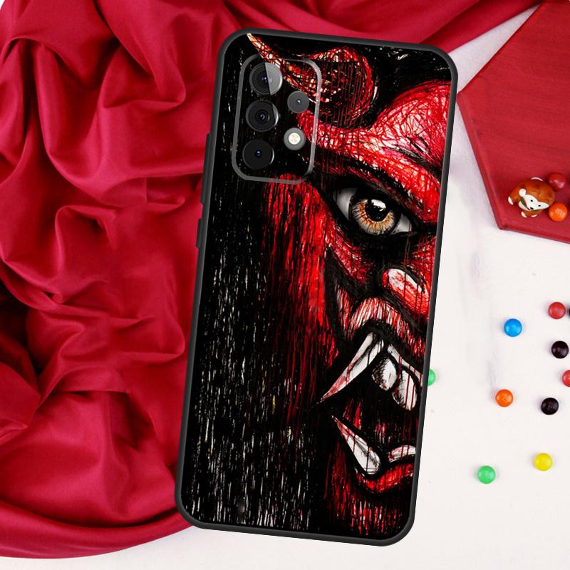 Oni Hannya Mask For Samsung Galaxy A52 A32 A22 A54 A14 A16 A26 A36 A56 A55 A35 A05 A06 A15 A53 A33 A13 Case