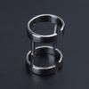 Punk Finger Loop Ring Gothic Double Hinged Joint Rings Bendable Adjustable Ring for Girl Boy Jewelry Cosplay Accessory