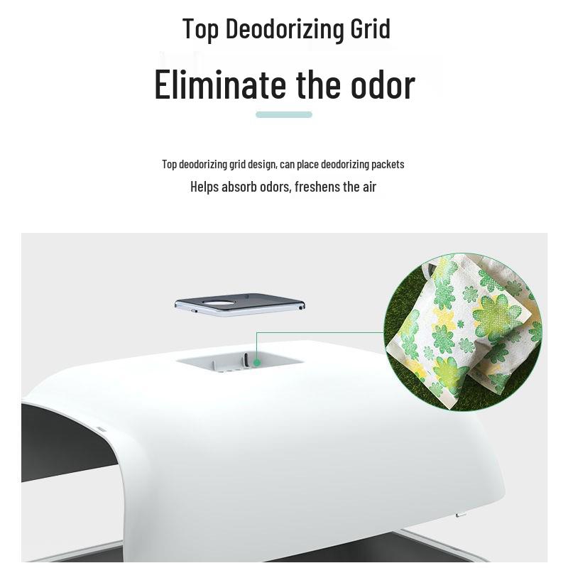 Fully Enclosed Oversized Cat Litter Box with Deodorizing Anti-Splash Design