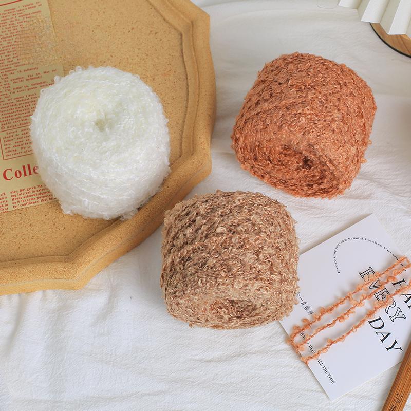 50g Featured Yarn Wool Loop Thread DIY Crochet Doll Hair Creative Braided Wool Ball Yarn Handcraft Hat Shoes Crochet Thread Yarn