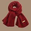 Korean Scarves For Women Men In Autumn And Winter Thickened Thermal Knitted Scarf Unisex Scarf Long Size Warmer Scarves Gifts