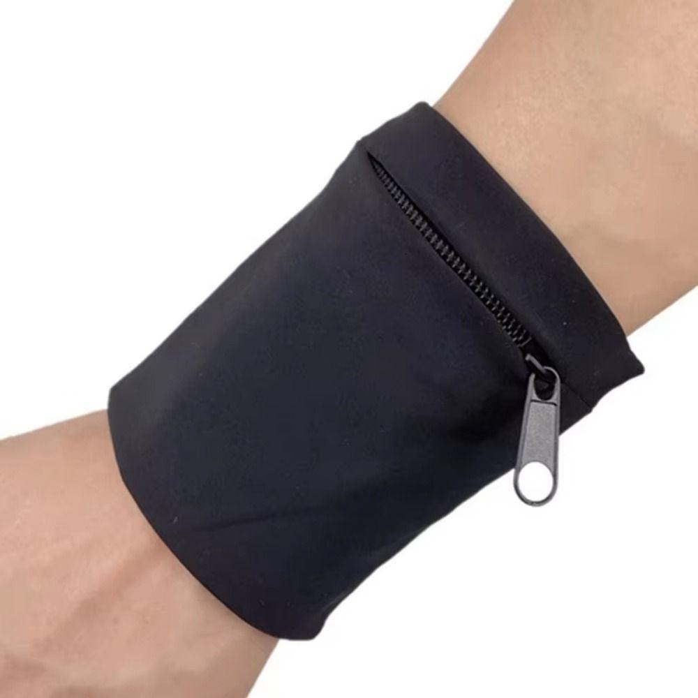 Lightweight Sports Wristlet Bag Zipper Closure Cycling Wrist Bag Zipper Wrist Wallet Running