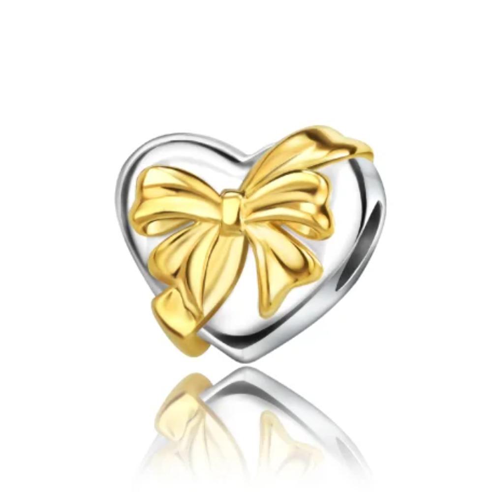 Nuovi Charm Ciondoli Cuore Rosa in Argento 925 per Bracciale Collana Gioielli Fai da Te Regalo di San Valentino per Lei
