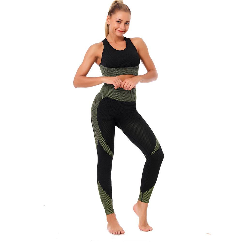 Yoga Set Women Tracksuit Sport Bra Tops 