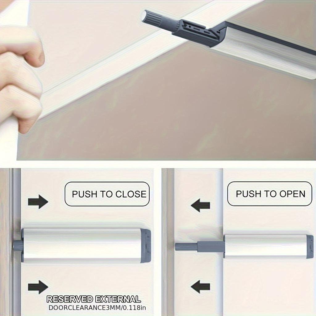 2pcs Cabinet Push Lock, Cabinet Hardware Push Touch Lock, Kitchen Door Push Release Lock, For Drawer Closing Push Buckle