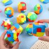 3D Puzzle Luban Lock Keychain Brain Teaser Mini Cube Intellectual Educational Toys For Kids Adults Antistress Party Favors