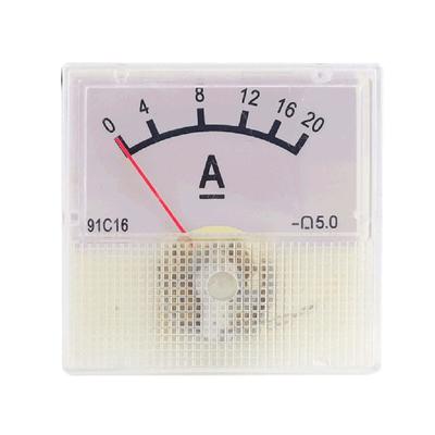 Hochpräzises Amperemeter Mechanischer Zeigertyp Analoges Strom-Panelmeter Strommesser Messbereich DC 0-20A Pla