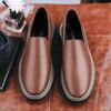 Fashion Fashionable Comfort Men Loafers Leather Flat Bottomed Driving Bean Casual Shoe Luxury Brand Genuine Leather Business Dress Shoes