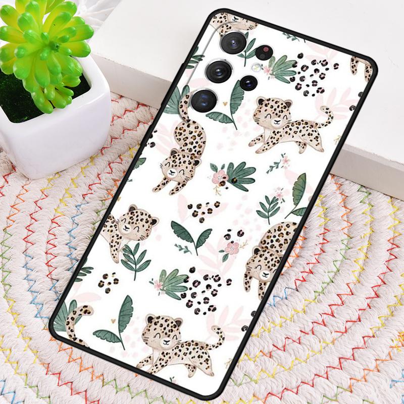 Cute Cheetah Phone Case for Samsung Galaxy Note 10 Pro S26 Ultra S23 S24 FE S25 S21 S22 PLUS Shockproof Cove