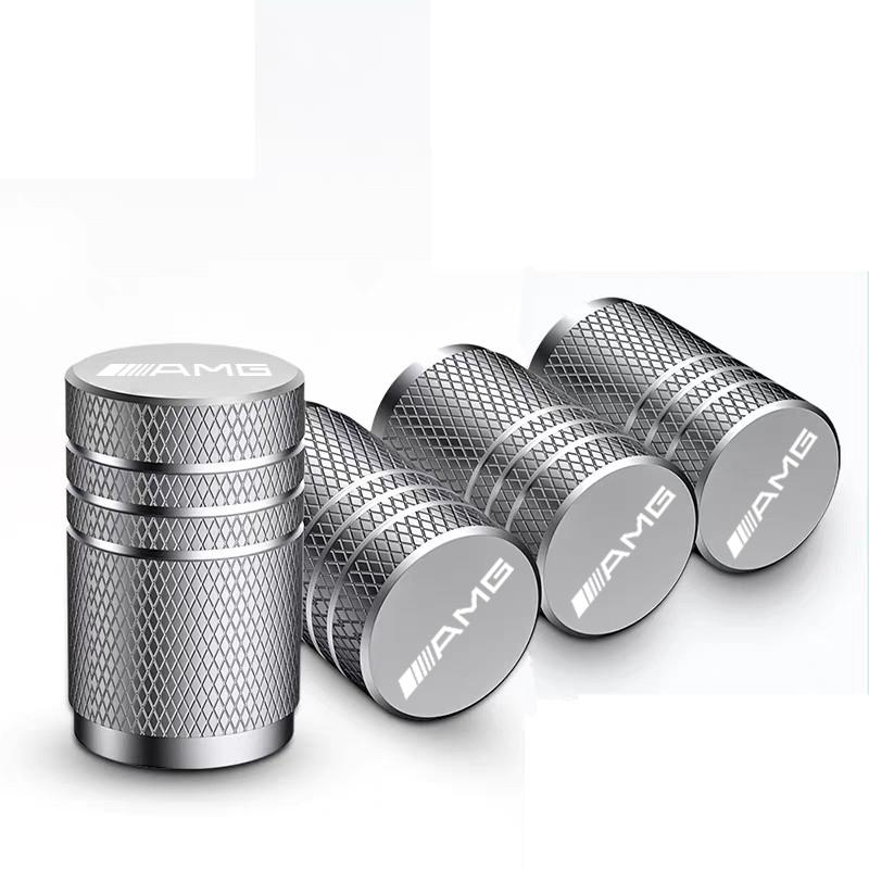 CRU1 4pcs Car Wheel Tire Valve Caps Covers Laser Wheel Tire Stem Valve Caps for Mercedes benz W203 W204 AMG CLA Interior Mouldings