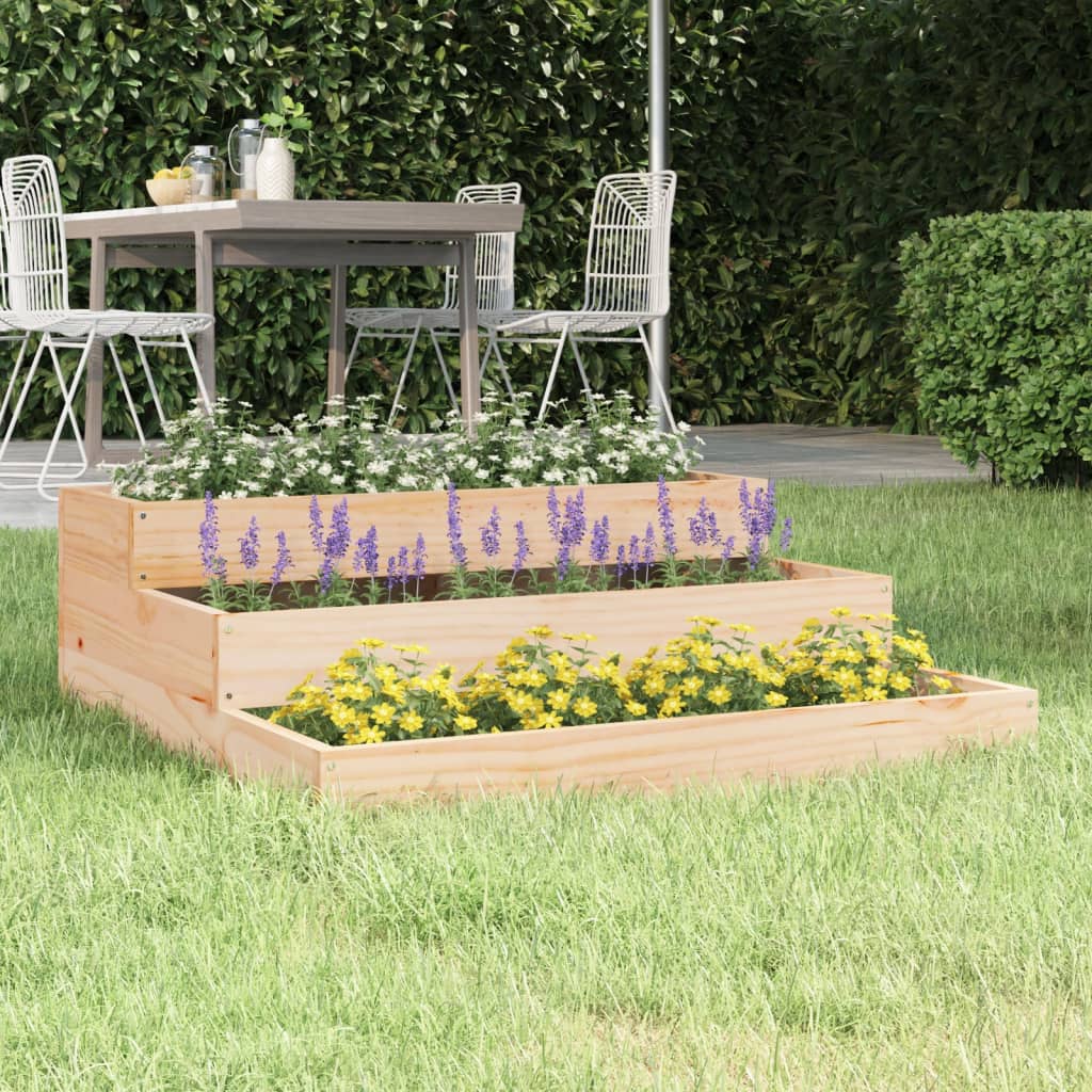 Vidaxl Donica, 78X78X27 Cm, Lite Drewno Sosnowe