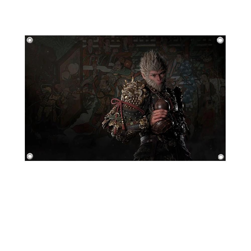 

1PC Black Myth Wukong Flag Banners Four Hole Flag Polyester Outdoor Decor Room Aesthetic 74x94cm(29x37in)