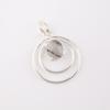 Black Rutile Gemstone 925 Sterling Silver Jewelry Handmade Wedding Pendant 1.65" PP-61-34