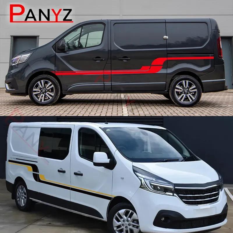 Car Door Stickers For Renault Trafic 3 2 MK1 MK2 MK3 Tuning Accessories Camper Van Side Stripes Graphics Vinyl Film Decals